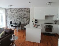 StoneRox feature wall at eating area for kitchen renovation